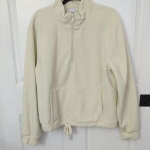 Beyond Yoga Ivory Fleece Pullover